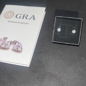 Silver Moissanite Stud Earrings 0.5CT
